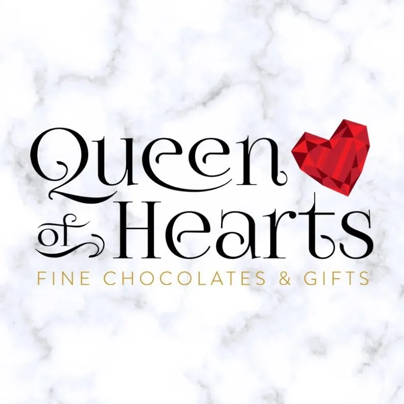 Queen of Hearts Fine Chocolates & Gifts logo